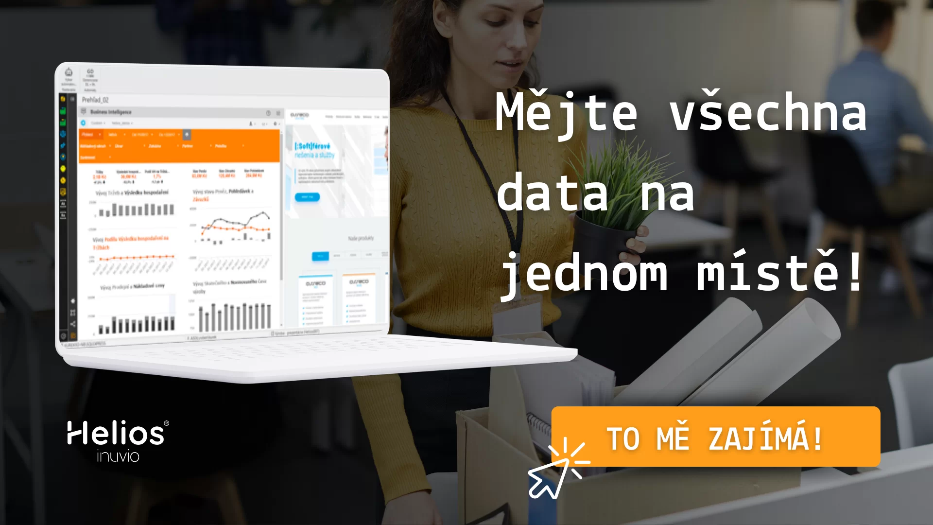 Řiďte firmu z jednoho místa díky ERP systému Helios Inuvio Možná i vy podnikání opíráte o excelové tabulky, manuální evidence nebo zastaralý účetní software. Nebylo by lepší firmu řídit bez starostí z jednoho místa? Pomůže vám s tím komplexní ERP systém Helios Inuvio pro malé a střední podniky. Rádi vám ho dodáme i implementujeme. Minimalizujete riziko chyb, zrychlíte práci svých zaměstnanců nebo zjednodušíte veškeré firemní procesy.