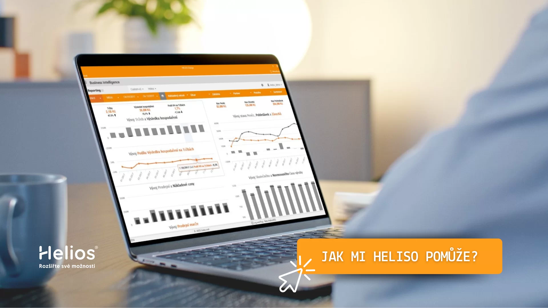 Řiďte firmu z jednoho místa díky ERP systému Helios Inuvio Možná i vy podnikání opíráte o excelové tabulky, manuální evidence nebo zastaralý účetní software. Nebylo by lepší firmu řídit bez starostí z jednoho místa? Pomůže vám s tím komplexní ERP systém Helios Inuvio pro malé a střední podniky. Rádi vám ho dodáme i implementujeme.   Minimalizujete riziko chyb, zrychlíte práci svých zaměstnanců nebo zjednodušíte veškeré firemní procesy.